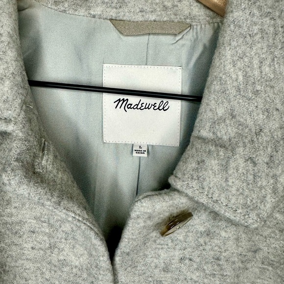 Madewell Light Gray Shacket - Picture 3 of 5